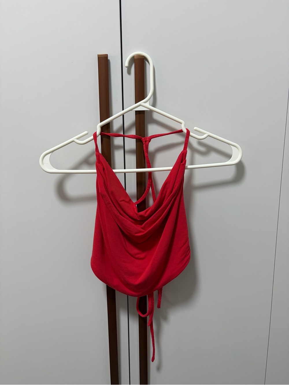 Garage Red Draped Bandeau Cami
